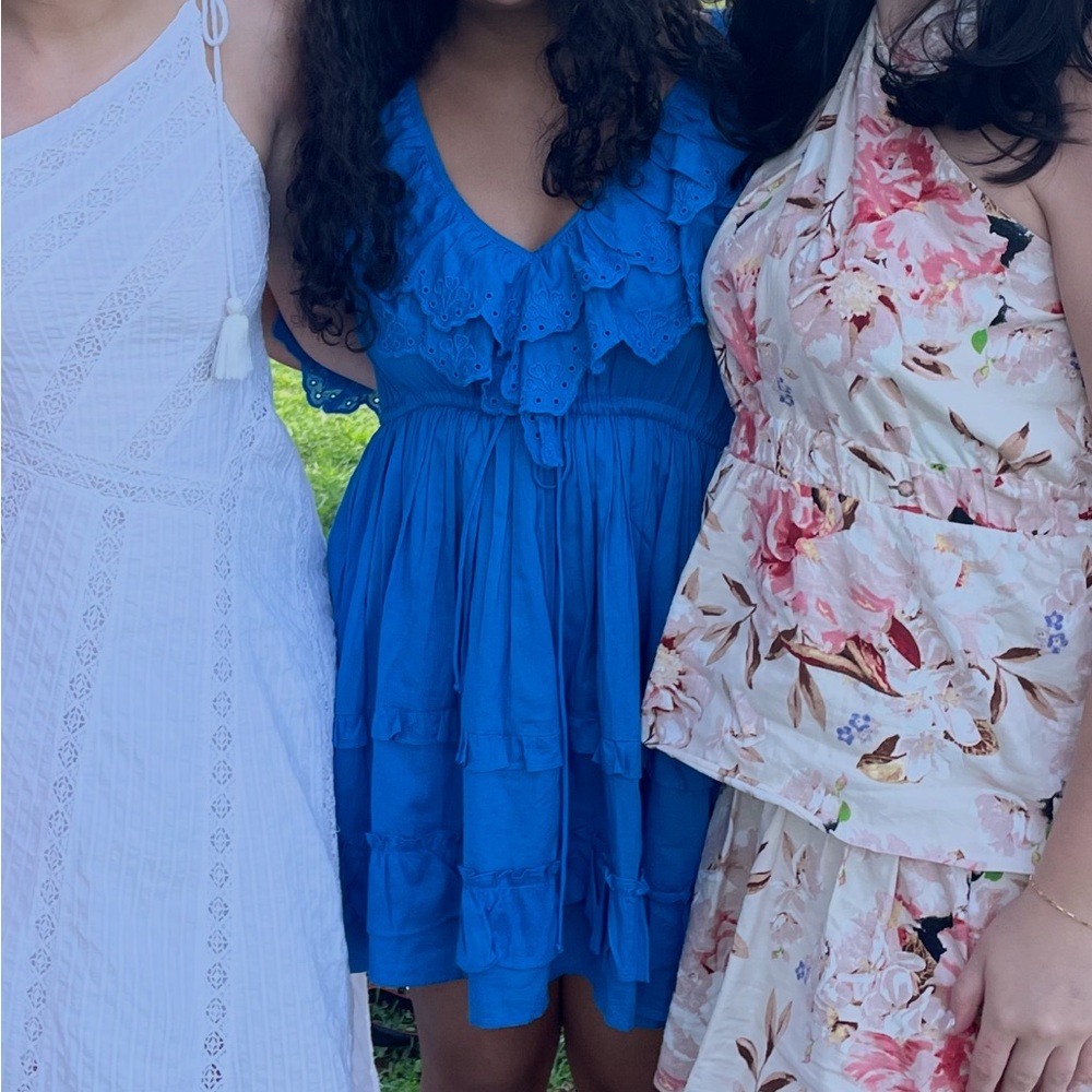 Topshop Blue and Floral Mini Dresses